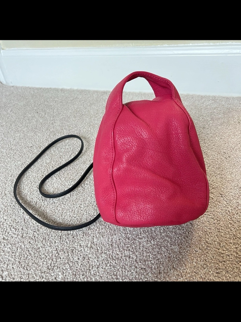 Mulberry Hot Pink Pebbled Leather Mini Crossbody